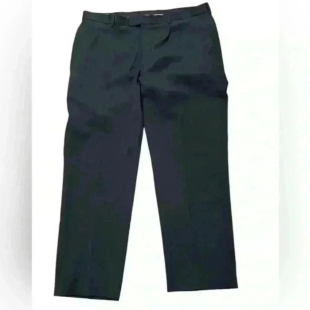 Perry Ellis Portfolio Men’s Navy Blue Dress Pants Flat Front 40 x 32
